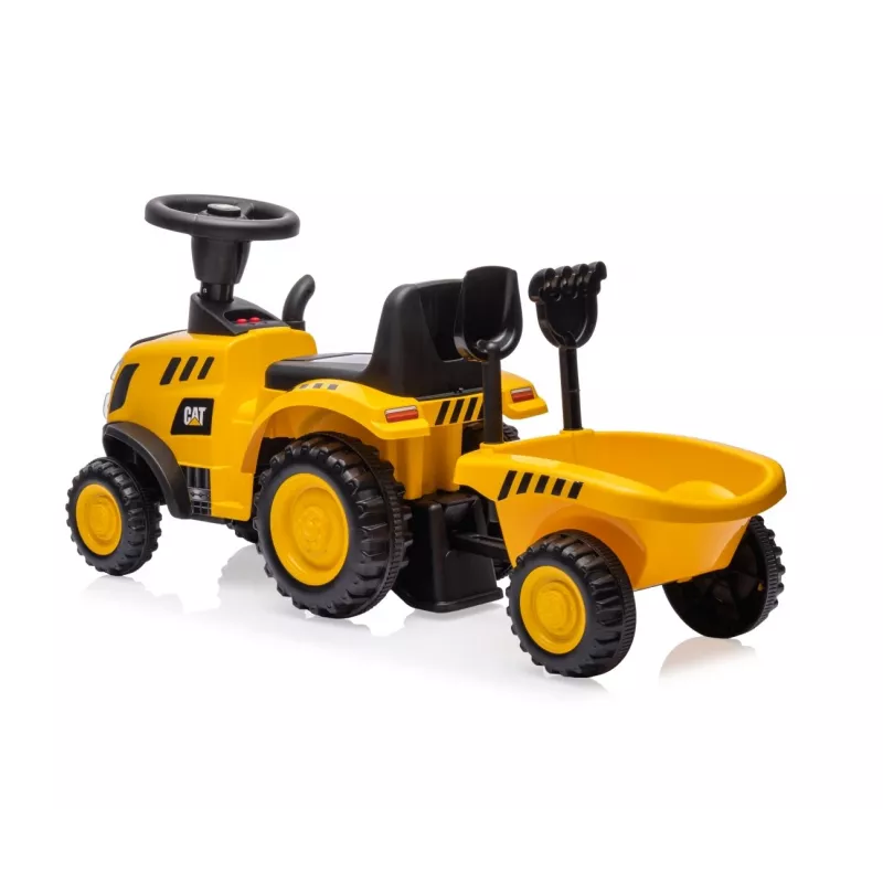 CAT Vehículo Tractor con remolque amarillo para montar