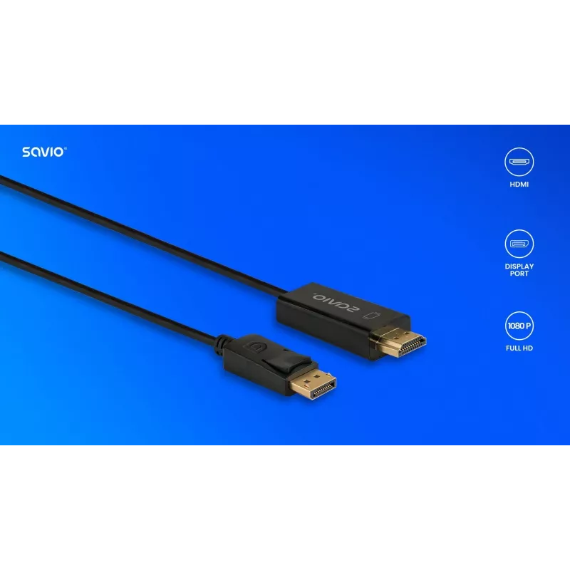 Cable Display Port a HDMI 1,5m, CL-183 Savio SAVKABELCL-183