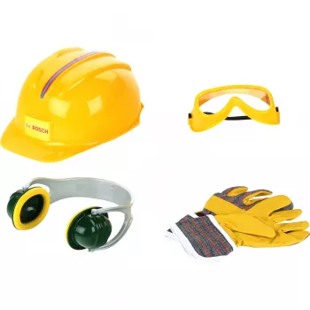 Theo Klein Bosch set de accesorios B de 4 piezas con casco y guantes para niños a partir de 3 años