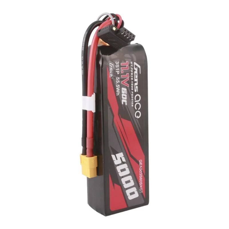 Batería Gens ace G-Tech 5000mAh 11,1V 60C 3S1P Lipo con conector XT60