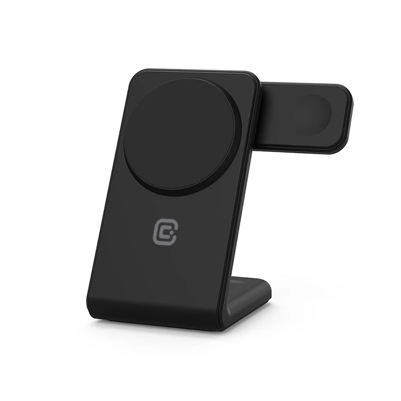 Cargador de interior Crong CRG-MSPS-BLK Smartwatch Negro Lightning USB Inalámbrico
