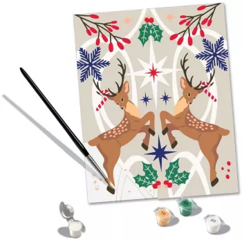 Set de pintura Ravensburger CreArt – Ciervo navideño (set de pintura creativo)