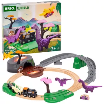 Brio World set de aventura de dinosaurios, vía