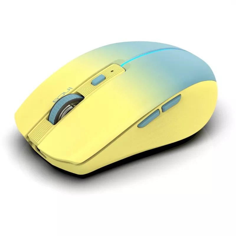 Cian Technology GmbH INCA ratón IWM-511RS Bluetooth+inalámbrico RGB color base amarillo