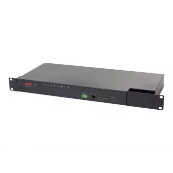 Switch KVM APC KVM0108A, 8 puertos PS/2 VGA, rack 1U, 1600x1200, negro