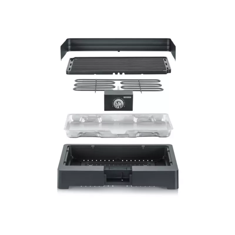 Severin PG8567 Barbacoa y parrilla de mesa eléctrica negra 2200 W (PG8567)
