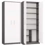 ESTANTERÍA CERRADA OLIV 2D, ANTRACITA/Blanco SET