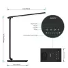 Lámpara de escritorio LED Aukey LT-T10 12W 3000–6500K — temperatura de color ajustable, negra