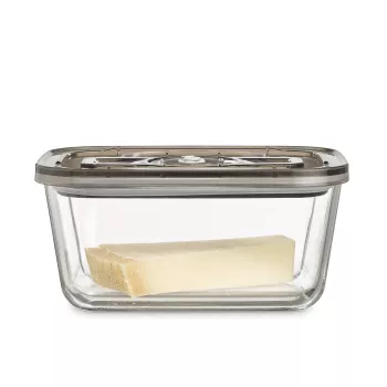 Caso | Recipiente de vacío de vidrio con tapa de plástico | VacuBoxx Eco L | Transparente