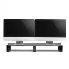 Soporte para monitor MACLEAN MC-936 doble brazo, carga máxima 20 kg, base de cristal templado