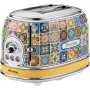 Ariete 155 Tostadora Positano, 810 W, 2 rebanadas, 6 niveles de tostado, bandeja recogemigas, función de descongelación, expulsión automática, sin pinzas