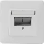 Toma de red Rutenbeck UM-Cat.6A iso 10G-MD 2 Up rw 2 RJ45 blanco puro