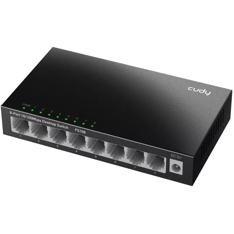 Switch no gestionado Cudy FS108 8 puertos Fast Ethernet 10/100 negro