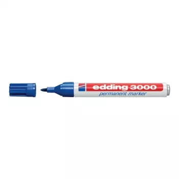 Rotulador permanente Edding 3000 azul 10 uds.