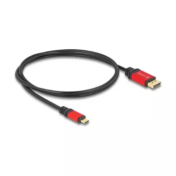 Cable DeLOCK USB-C a DisplayPort 8K 30Hz HDR 1m rojo