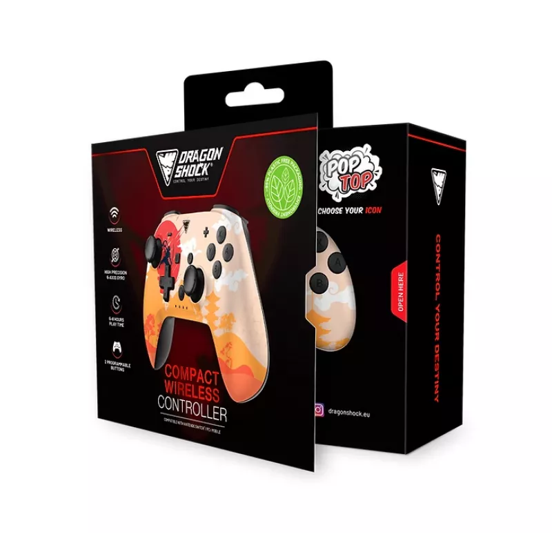 Dragonshock PopTop Compact - Mando - Nintendo Switch - Botón Atrás - D-Pad - Botón Home - Botón Reset - Inalámbrico - Bluetooth - USB Type-C (D