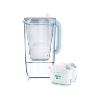 Jarra filtrante de agua BRITA Glass Jarra ONE con 2 cartuchos MAXTRA+ PRO (modelo 126032)