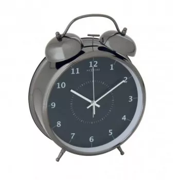 NeXtime Reloj 5113zw Wake Up Alarm, 23x30, negro/turquesa