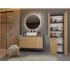 Mueble de baño bajo Topeshop NEL 1K DD ANT/ART KP grafito, roble
