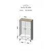 Cama Meble LOTTA 2D2D armario, roble Wotan + negro mate