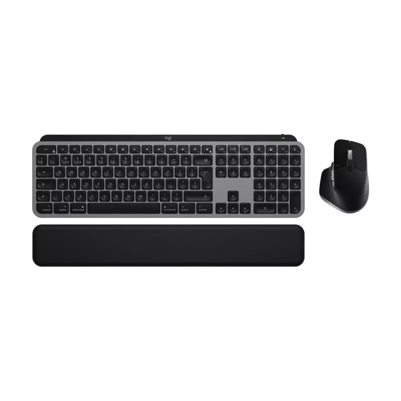 Logitech MX Keys S Combo para Mac, inalámbrico, teclado y ratón con distribución DE, teclas y funciones optimizadas para macOS