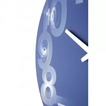 NeXtime Reloj 3077bl 3D, Ø39,5 cm, pared, azul/blanco