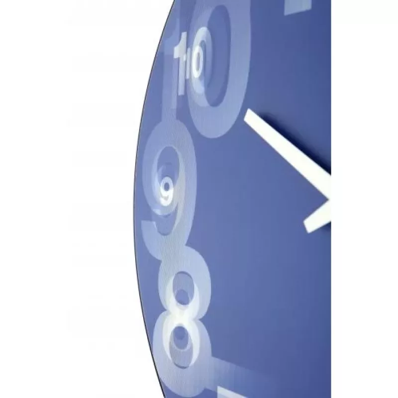 NeXtime Reloj 3077bl 3D, Ø39,5 cm, pared, azul/blanco