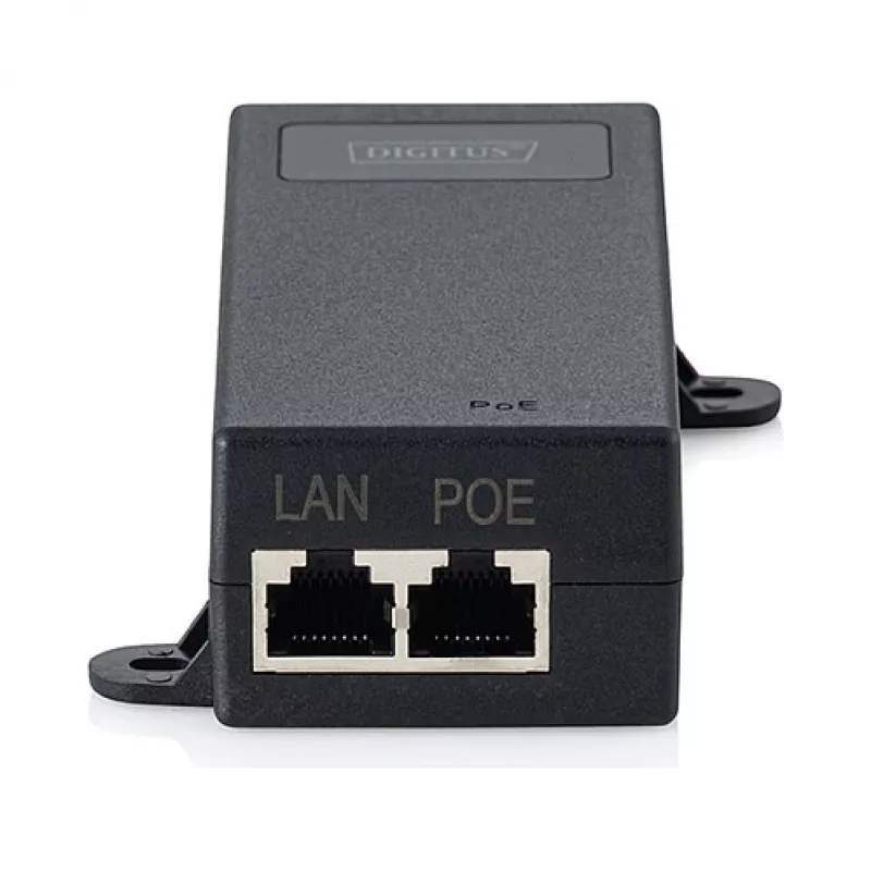 Inyector PoE++ DIGITUS DN-95104-1 — Gigabit Ethernet 802.3bt, 60 W, 55 V, 100 m, negro