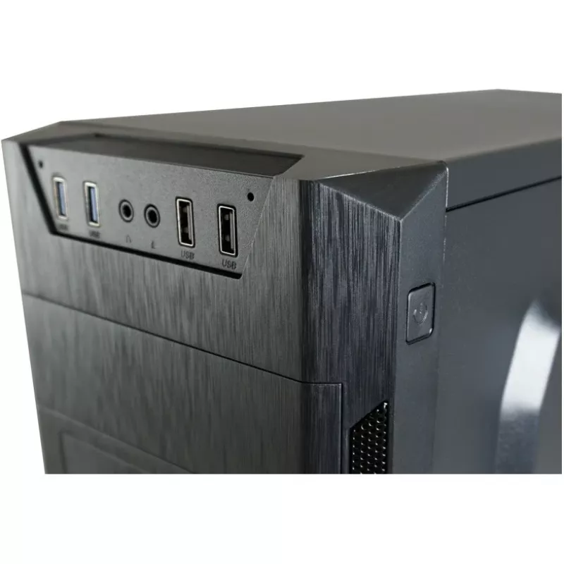 LC Power Classic 7040B - MDT - ATX - sin fuente de alimentación - Negro, aluminio cepillado / Negro - USB/Audio