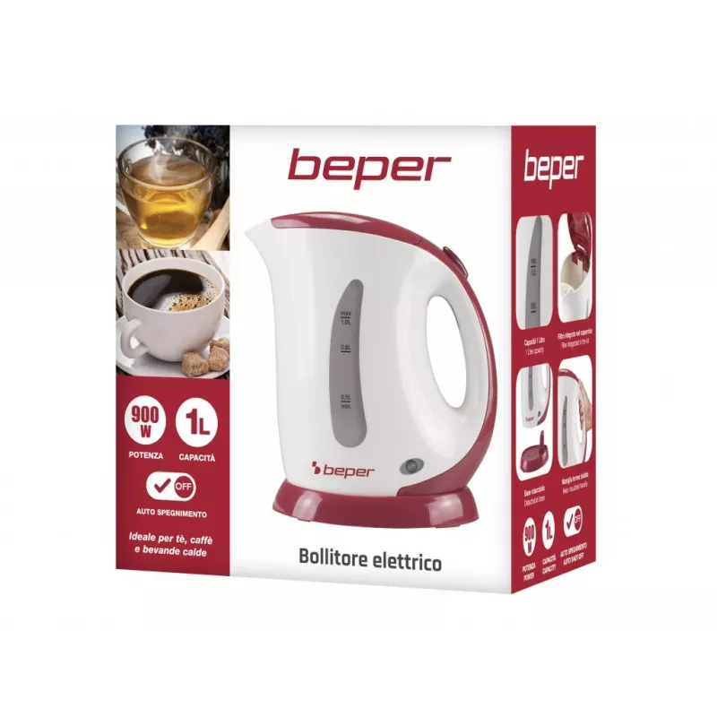 Hervidor eléctrico Beper BB.050 1L 2200W blanco