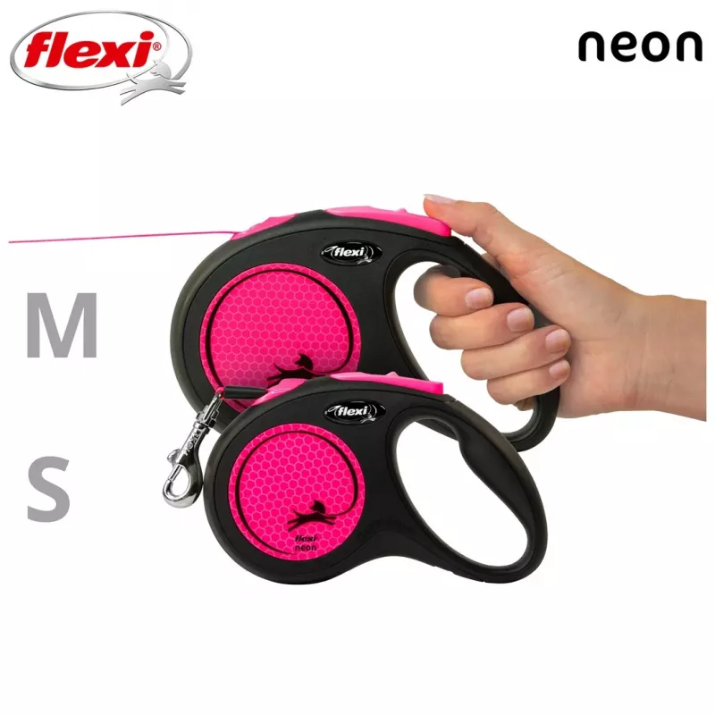 Flexi New Neon S 5 m Correa automática para perros