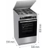 Gorenje GKS5C71XF cocina independiente con horno Plata
