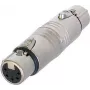 NEUTRIK NA5FF - adaptador redondo (conector hembra XLR de 5 polos / conector hembra XLR de 5 polos) - en plata (NA5FF)