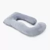 Momcozy PP101 cojín de embarazo en forma de U, terciopelo gris oscuro