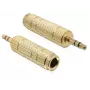 Adaptador de cable DeLOCK 65360 3,5 mm a 6,35 mm Oro