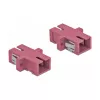DeLOCK conector de fibra óptica SC conector hembra-conector hembra DELOCK 85995, violeta, pack de 4