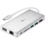Goobay 49850 Estación de acoplamiento y replicador de puertos para portátil con cable USB 3.2 Gen 1 (3.1 Gen 1) Type-C plateado - blanco (49850)
