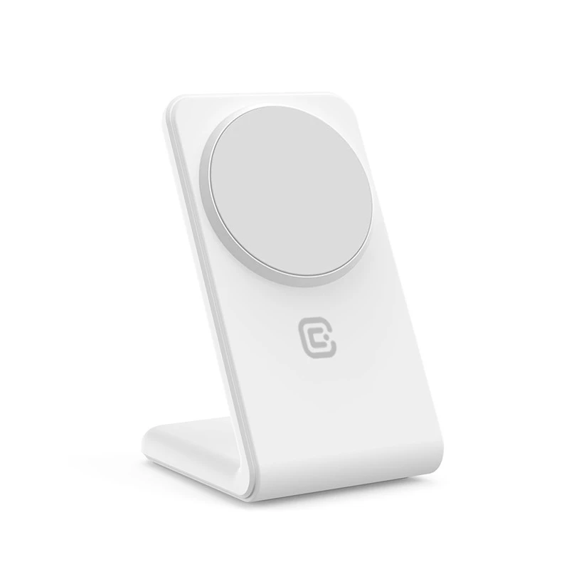 Cargador inalámbrico Crong CRG-MSS-WHT 10W carga rápida para dispositivos compatibles con Qi