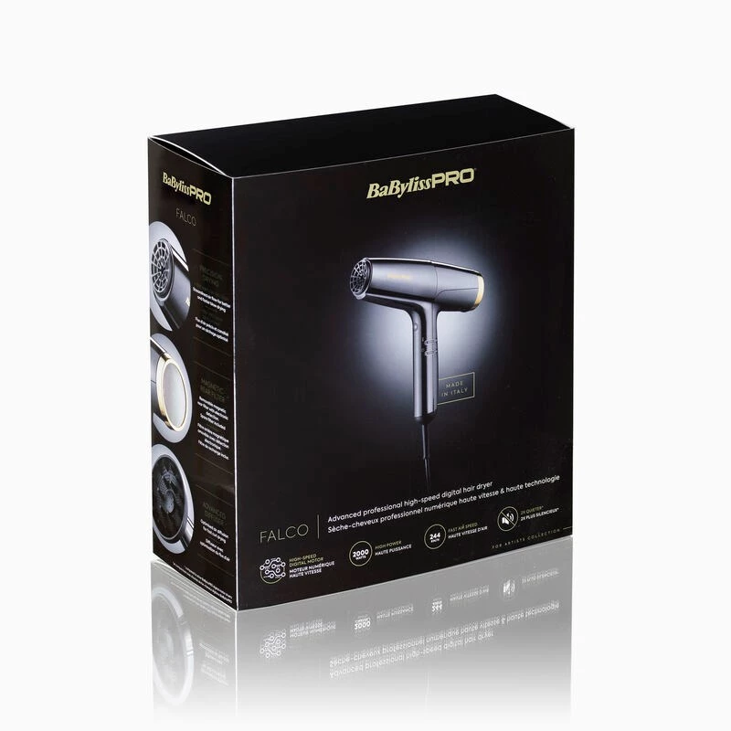 BaByliss Falco BAB8550E Secador de pelo profesional 2000 W Negro