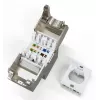 Módulo keystone compacto Digitus CAT 6A apantallado montaje sin herramientas conexión 8 uds.