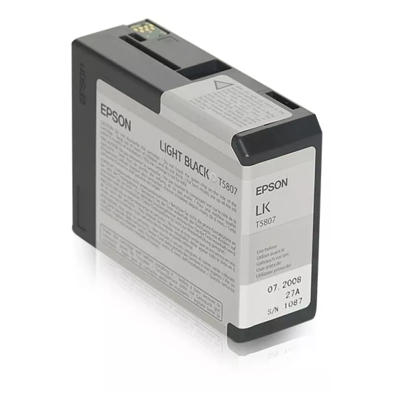Epson unidad individual Light Black T580700, negro claro, tinta pigmentada, 80 ml, 1 unidad