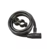 Candado de cable FISCHER 85848 — 1800 mm, negro, con soporte de cuadro