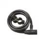 Candado de cable FISCHER 85848 — 1800 mm, negro, con soporte de cuadro