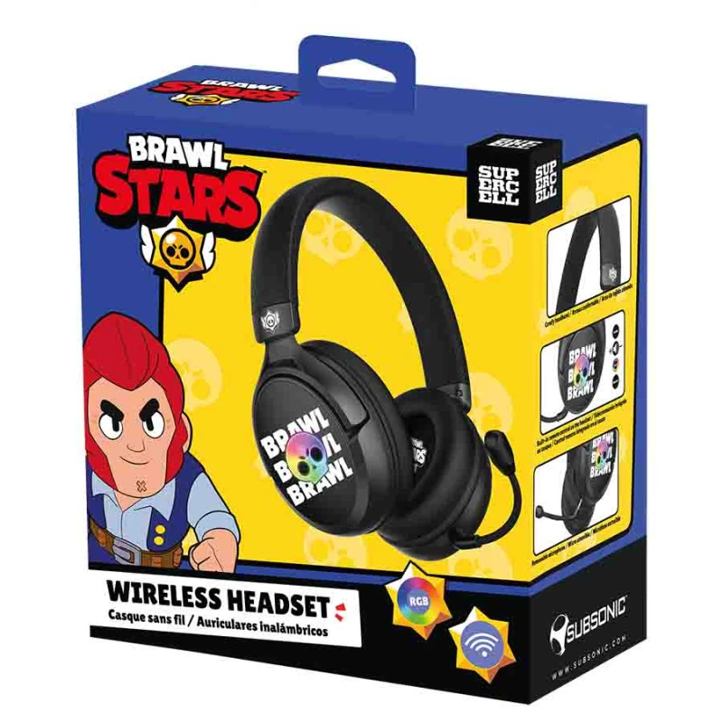 Auriculares gaming inalámbricos Subsonic Brawl Stars Brawl