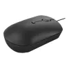 Ratón óptico con cable Lenovo GY51D20875 USB Type-C, ambidiestro, 2400 DPI, 4 botones, negro