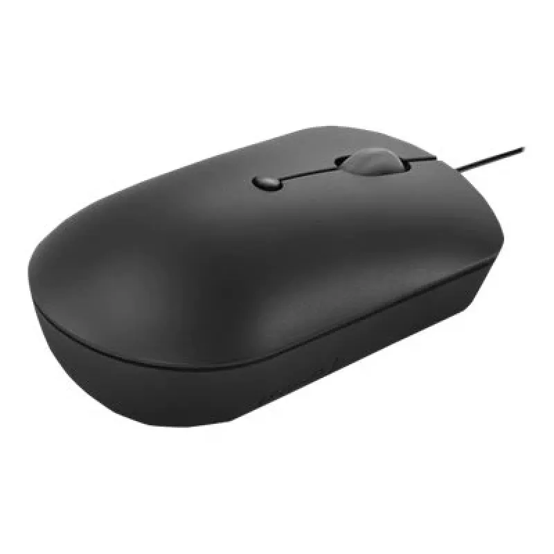Ratón óptico con cable Lenovo GY51D20875 USB Type-C, ambidiestro, 2400 DPI, 4 botones, negro