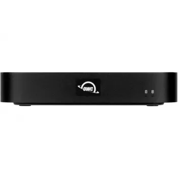 Caja de almacenamiento apilable OWC miniStack STX Thunderbolt 4 con hub, 2 bahías (SATA + NVMe), negro