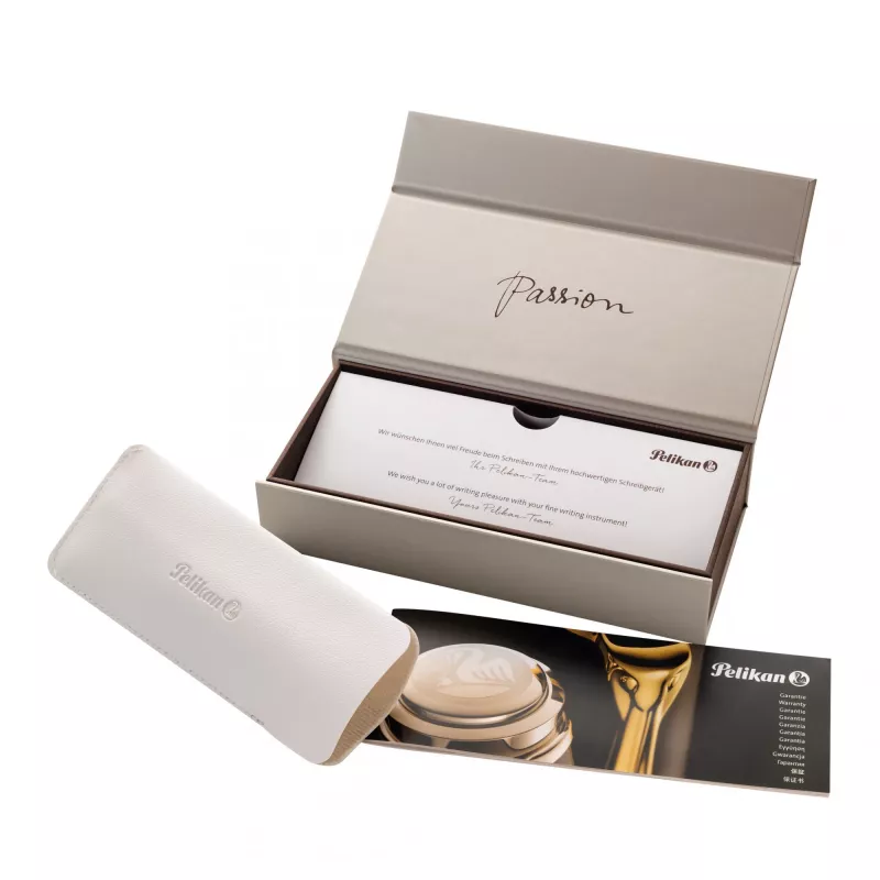 Pelikan M200, negro, oro, sistema de carga integrado, resina, oro, plumín itálico, oro, acero inoxidable