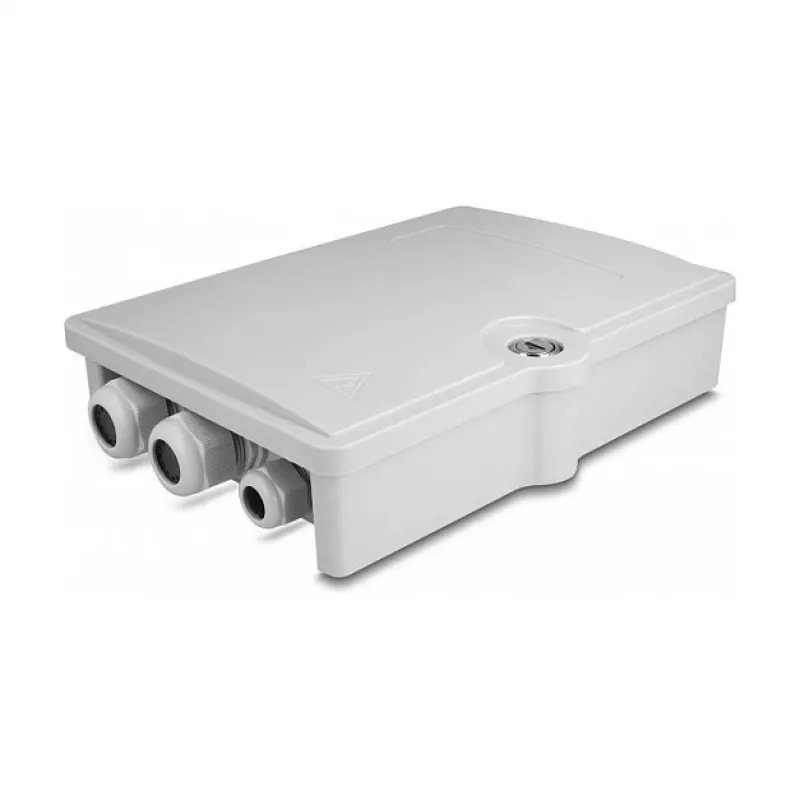 Caja de distribución de fibra óptica DeLOCK 6 puertos IP55 impermeable gris