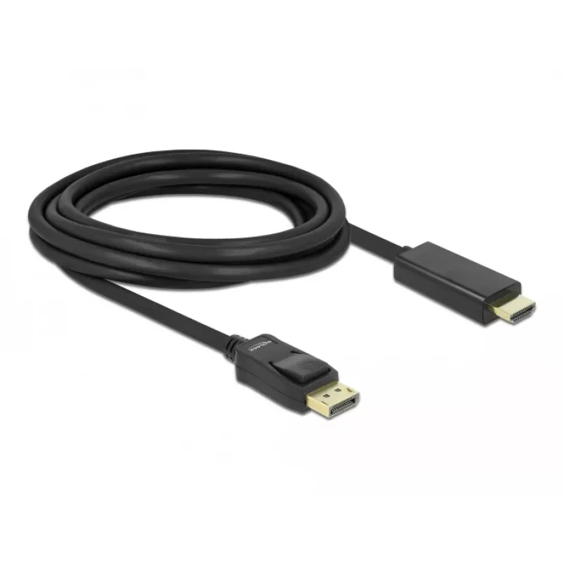 Cable Delock DisplayPort 1.1 conector macho > conector macho High Speed HDMI-A pasivo 3 m negro (82435)